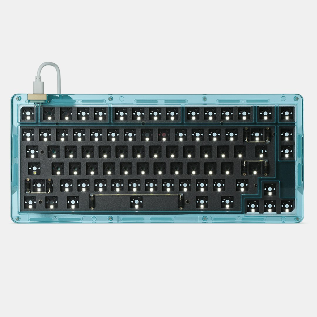 IDOBAO ID80 Blue Crystal Gasket Barebones Keyboard