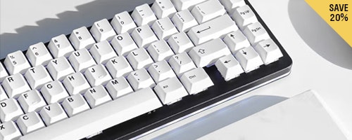 Artifact Bloom Series Keycap Set: Black on White | Save 20% >