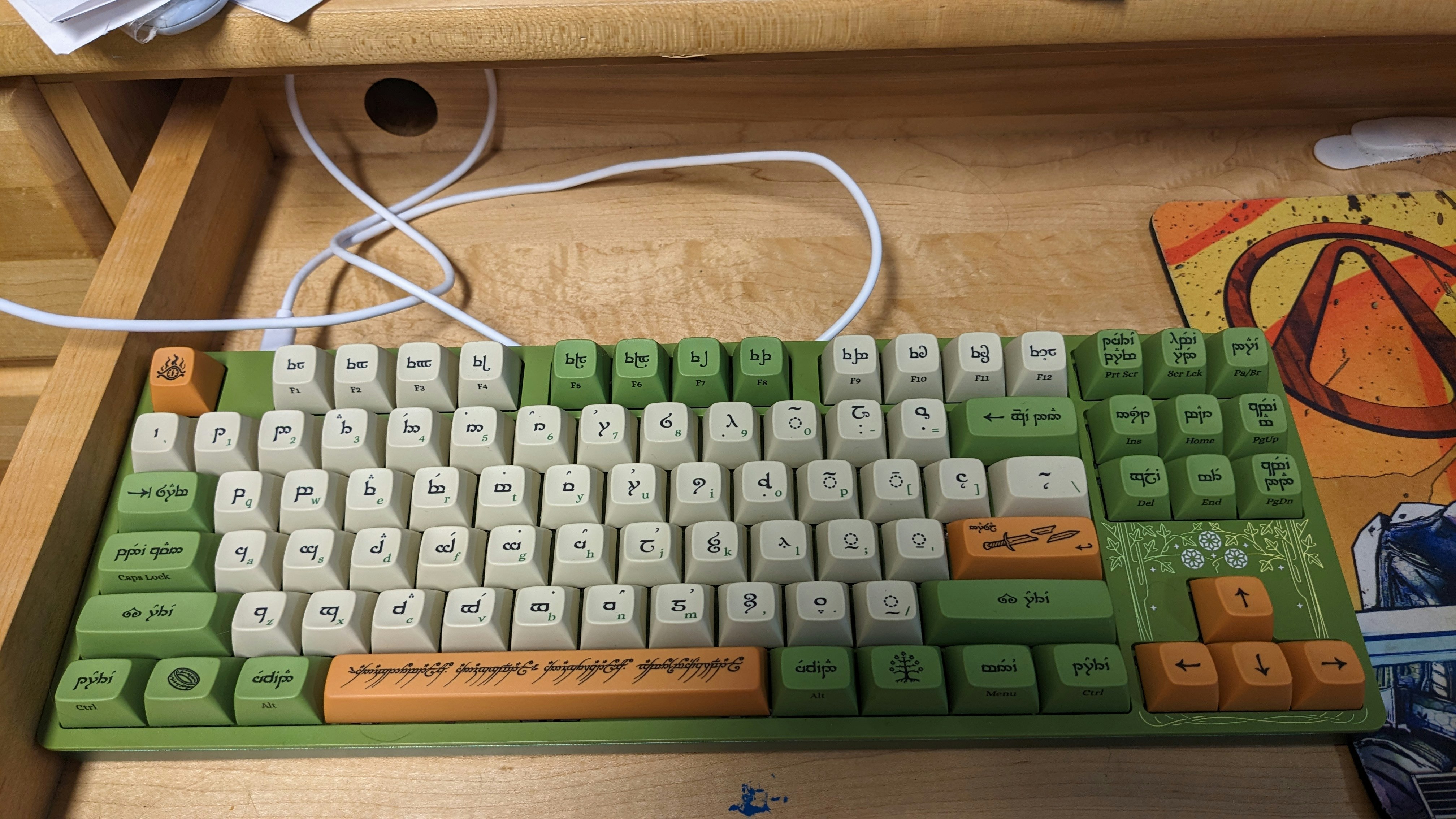 Drop + The Lord of the Rings Elvish Keyboard Reviews Mechanical