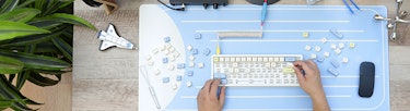 Keyboard and Headphone on a yellow background with text All Communities