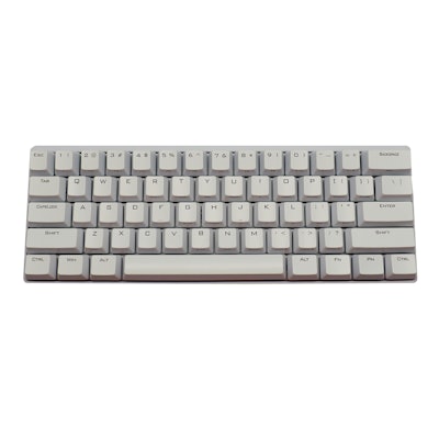 Vortex POK3R White Case White LED Backlit Mechanical Keyboard (Clear Cherry MX)