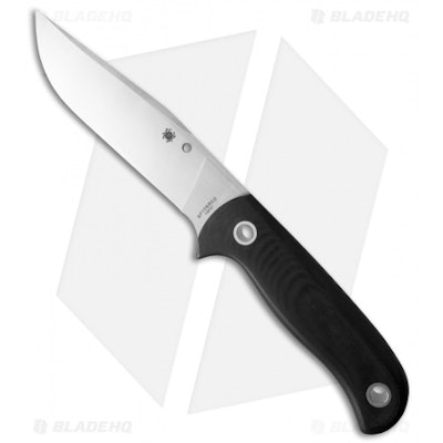 Spyderco Bradley Bowie Fixed Blade Knife G-10 (5.125" Satin) FB33GP - Blade HQ