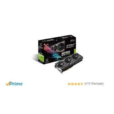 Amazon.com: ASUS GeForce GTX 1070 8GB ROG STRIX OC Edition Graphic Card STRIX-GT