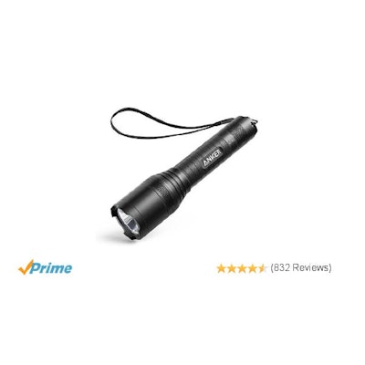 Anker Bolder LC90 LED Tactical Flashlight, Rechargeable (18650 Battery Included)