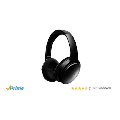 Amazon.com: Bose QuietComfort 35 Wireless Headphones, Noise Cancelling - Black: 