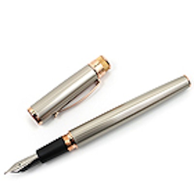 Retro 51 Tornado Fountain Pen - Fine Nib - White Nickel EXT