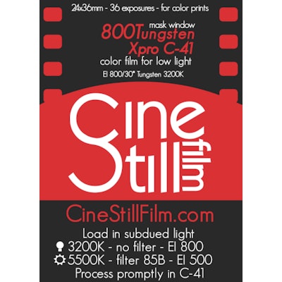 Cinestill 800, 36 exposure, 35mm Color Negative (C-41 ) 