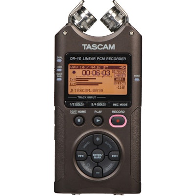 Tascam DR-40 4-Track Handheld Digital Audio Recorder DR-40BR B&H