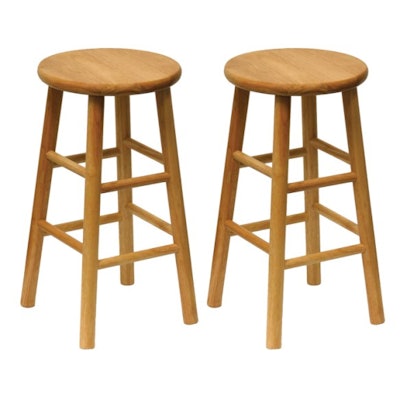 Winsome Wood 24 Inch Stool Chair, Set of 2