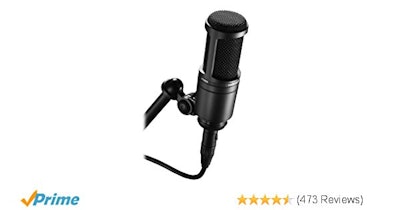 Audio-Technica AT2020 Cardioid Condenser Studio Microphone - XLR 