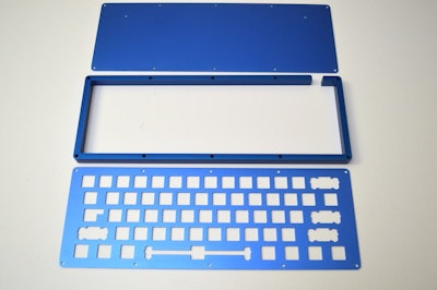 DIY LJD61UP Keyboard - Aluminum Blue, 1Up Keyboards