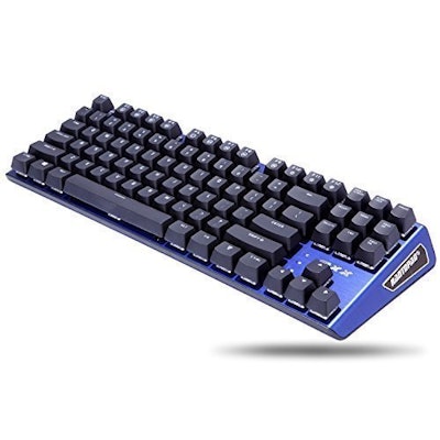 Rantopad MXX Blue Aluminum Cover Mechanical Keyboard (Gateron Blue)