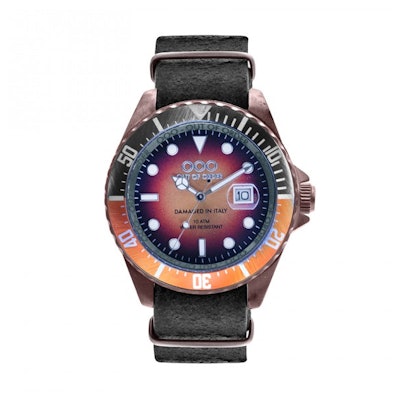wrist watch quartz Scorpione Black & Orange 44mm|Out Of Order Watches