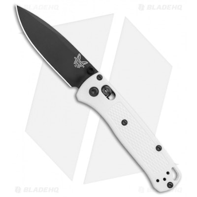Benchmade Mini Bugout AXIS Lock Knife White (2.82" Black) 533BK-1 - Blade HQ