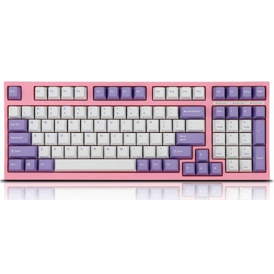 Leopold FC980M Pink PD Double Shot PBT Mechanical Keyboard with Cherry MX Black,