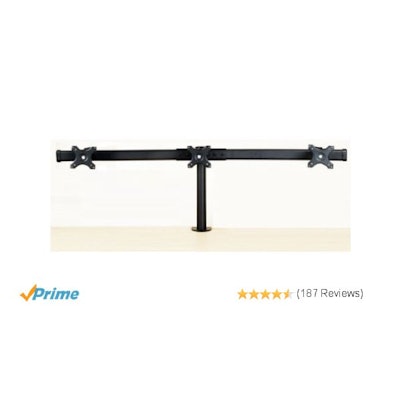 Amazon.com: EZM Deluxe Triple Monitor Mount Stand Desktop Clamp Supports up to 3