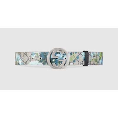 GG Blooms belt with G buckle - Gucci Men's Casual 411924KU2HN8499