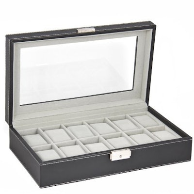 Generic Boxes-12 Slot Leather Watch Box/Watch Case/Jewelry Box/Watch Jewelry Dis