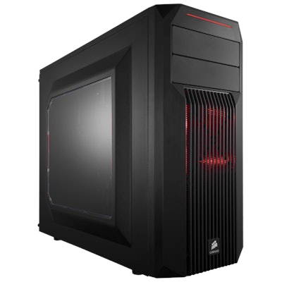 Carbide Series® SPEC-02 Red LED Mid-Tower Gaming Case
