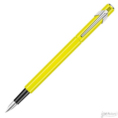 Caran d'Ache 849 Swiss Made Fountain Pen, Fluorescent Yellow