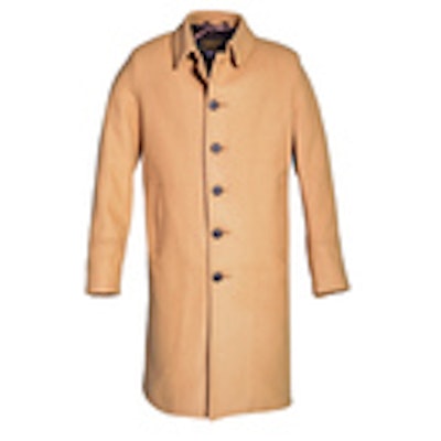 Wool Officer's Trenchcoat With No Epaulets