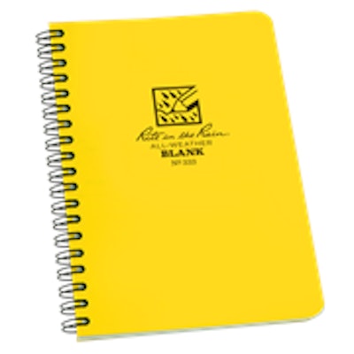 Rite in the Rain 333: All-Weather Blank Side-Spiral Notebook, 4 5/8 x 7"