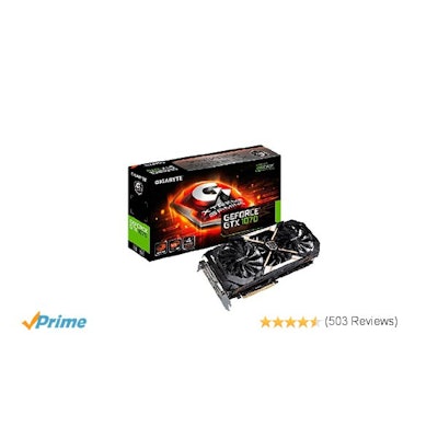 Amazon.com: Gigabyte GeForce GTX 1070 XTREME Gaming Video Card (GV-N1070XTREME-8