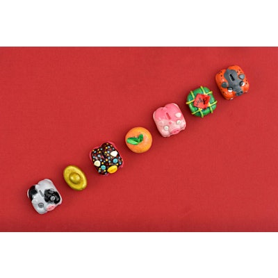 Chubby Piggy Banks – Lunar new year artisan keycaps - Jelly Key - Mechanical key