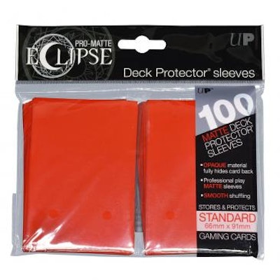 PRO-Matte Eclipse Apple Red Standard Deck Protector sleeve 100ct, Ultra PRO