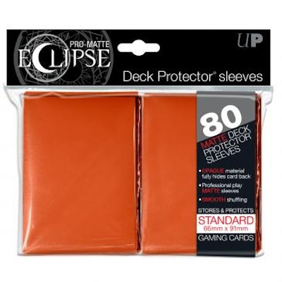 PRO-Matte Eclipse Orange Standard Deck Protector sleeves 80ct, Ultra PRO