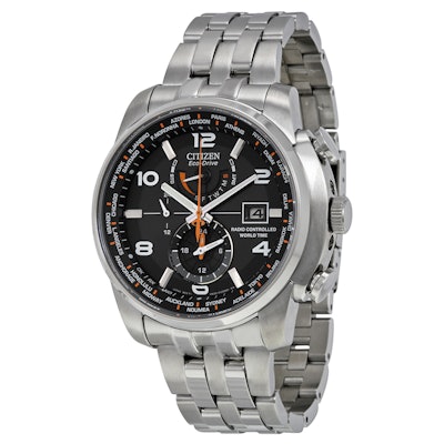 Citizen Eco Drive Black Dial Stainless Steel Men's Watch AT9010-52E - Eco-Drive