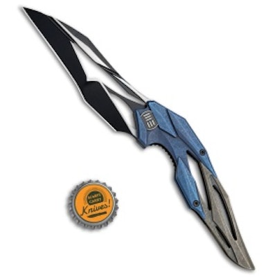 WE Knife Co. Isham Eschaton Knife Blue/Bronze Titanium (3.85" Black) 719A - Blad