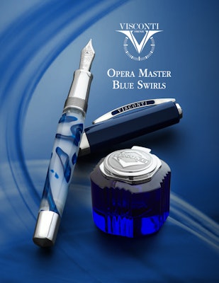 Visconti Opera Master Fountain Pen - Blue Swirls