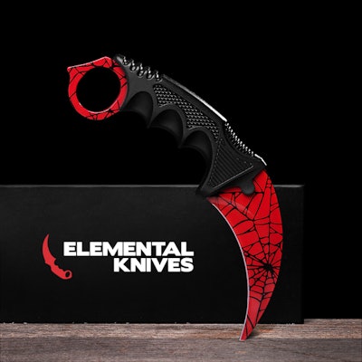Real Crimson Web Karambit - Elemental Knives