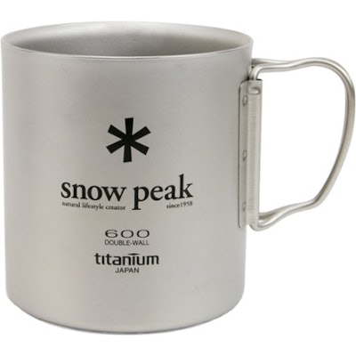 Snow Peak Titanium Double Wall 600 Mug at REIREI Garage Logo