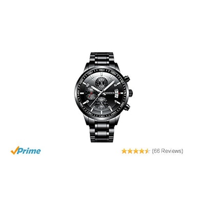 Amazon.com: KASHIDUN Men's Wrist Quartz Watches Medium Watch Case Watch Batterie