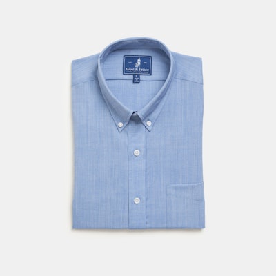 Wool&Prince | Merino Wool Button-Down Shirt | Blue Oxford