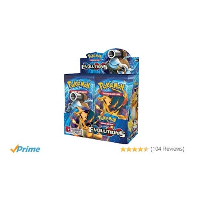 Amazon.com: Pokemon TCG Card Game XY Evolutions Factory Sealed Booster Box - 36