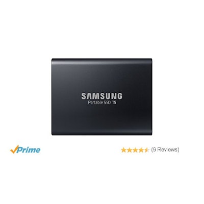 Samsung T5 Portable SSD - 2TB - USB 3.1 External SSD (MU-PA2T0B/AM):