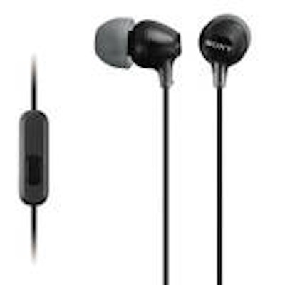 Sony MDR-EX15AP EX Monitor Headphones (Black) MDREX15AP/B B&H