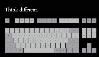 Think Different (DCS or Cherry Profile, dye-sub, Thick PBT)