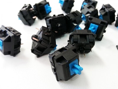 Cherry MX Blue Keyswitch - Plate Mount - Tactile, Click - 110 Pack by Cherry