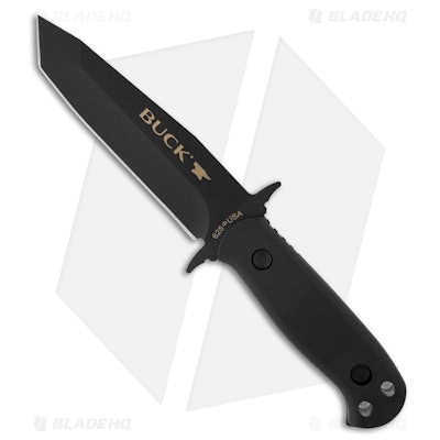 Buck Intrepid-L Black Knife Fixed Blade (5" Black Plain) 0625BKS-B - Blade HQ