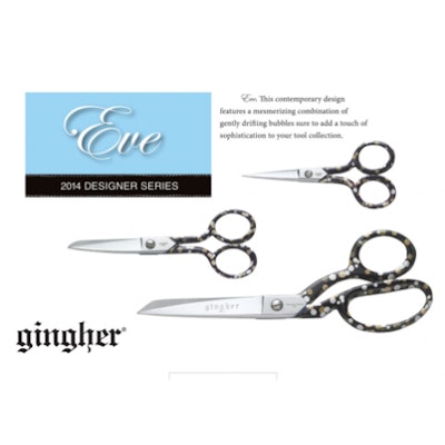 Gingher 2014 Designer Series - Eve -  3pc. Sewing Scissors Set