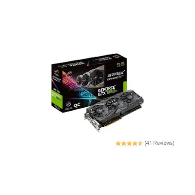 ASUS ROG-STRIX-GTX1080TI-O11G-GAMING GeForce 11GB OC Edition VR Ready 5K HD Gami
