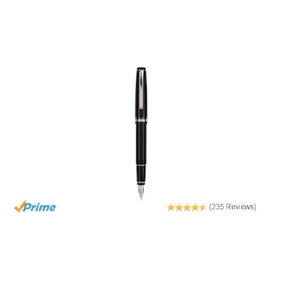 Amazon.com: Pilot Namiki Falcon Collection Fountain Pen, Black with Rhodium Acce