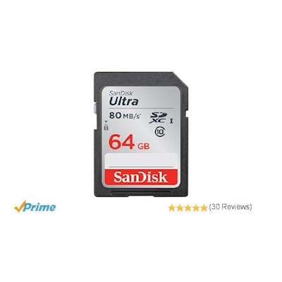 Amazon.com: SanDisk Ultra 64GB Class 10 SDXC UHS-I Memory Card Up to 80MB/s - SD
