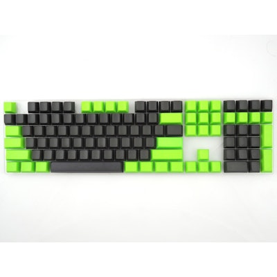 GeekKeys Green/Black Blank Thick PBT Full Keyset