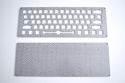 DIY LJD61UP Keyboard - Carbon Fiber Silver, 1Up Keyboards