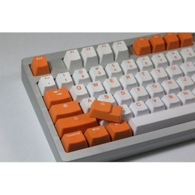 Orange - Bi-Color PBT Double Shot Keycap Set by Vortex